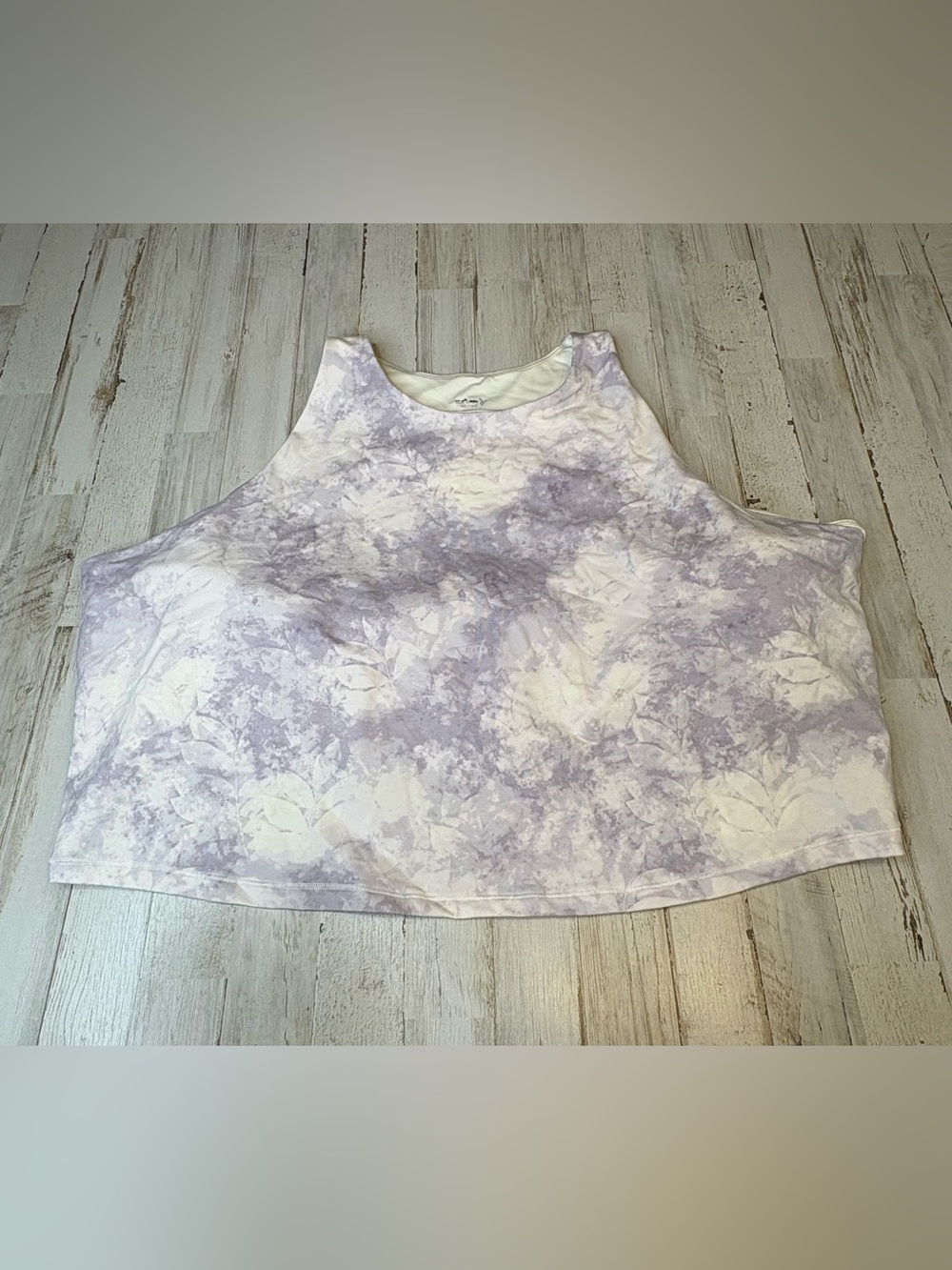 Old Navy Active Powersoft Lavender and White Tie-Dye Tank Top Size 4X